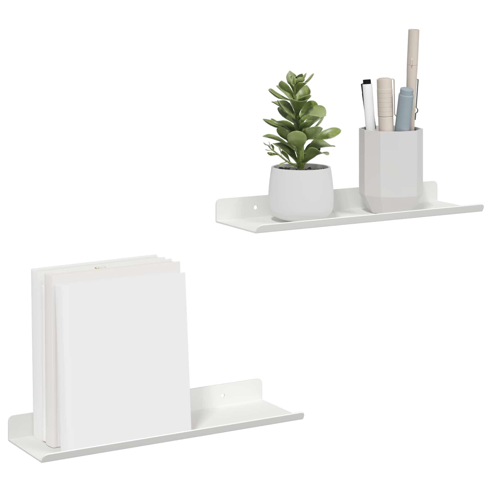 Schwebendes Regal 3 pcs Schwarz 40 x 9 x 2,5 cm Stahl