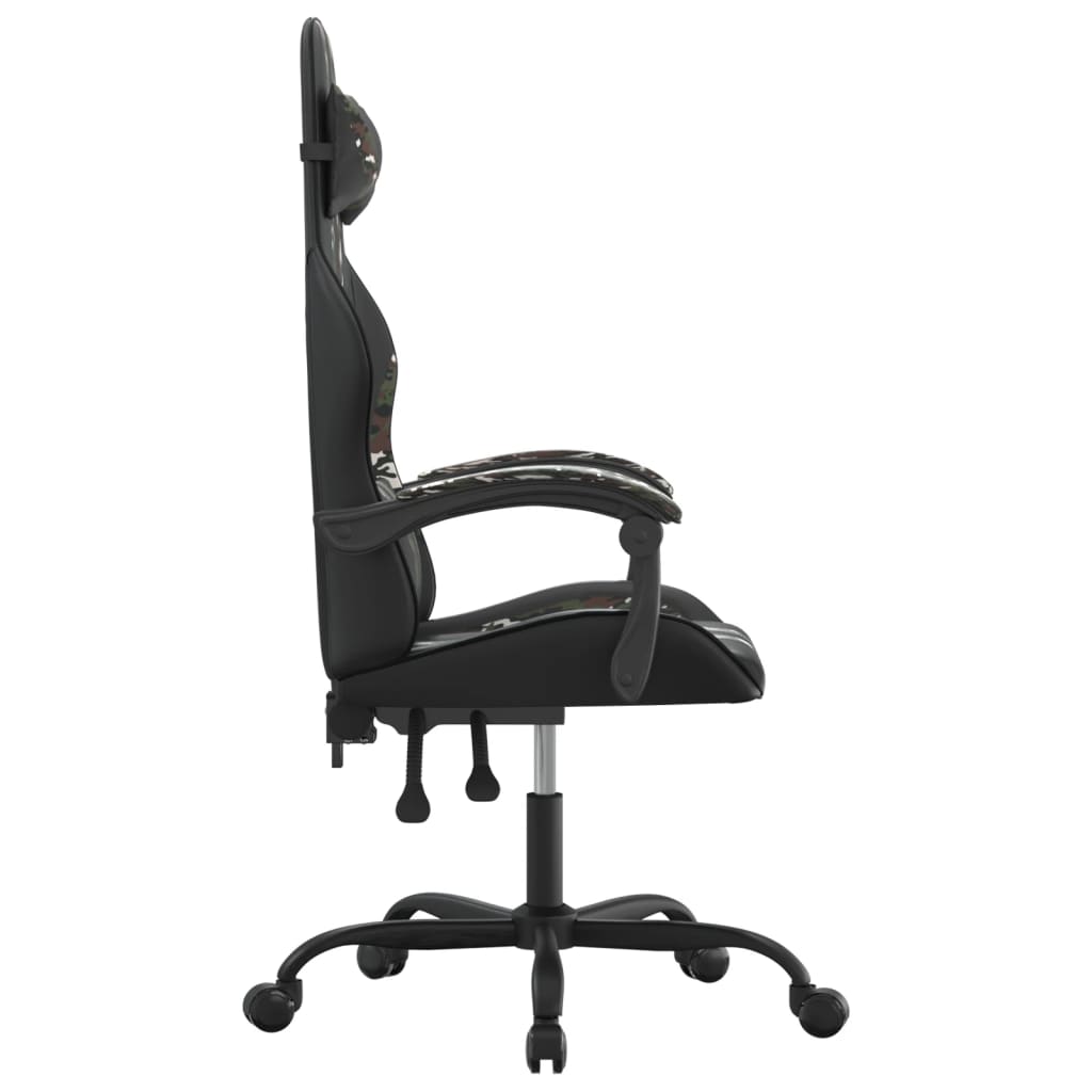 Gaming-Stuhl Drehbar Schwarz und Blau Kunstleder