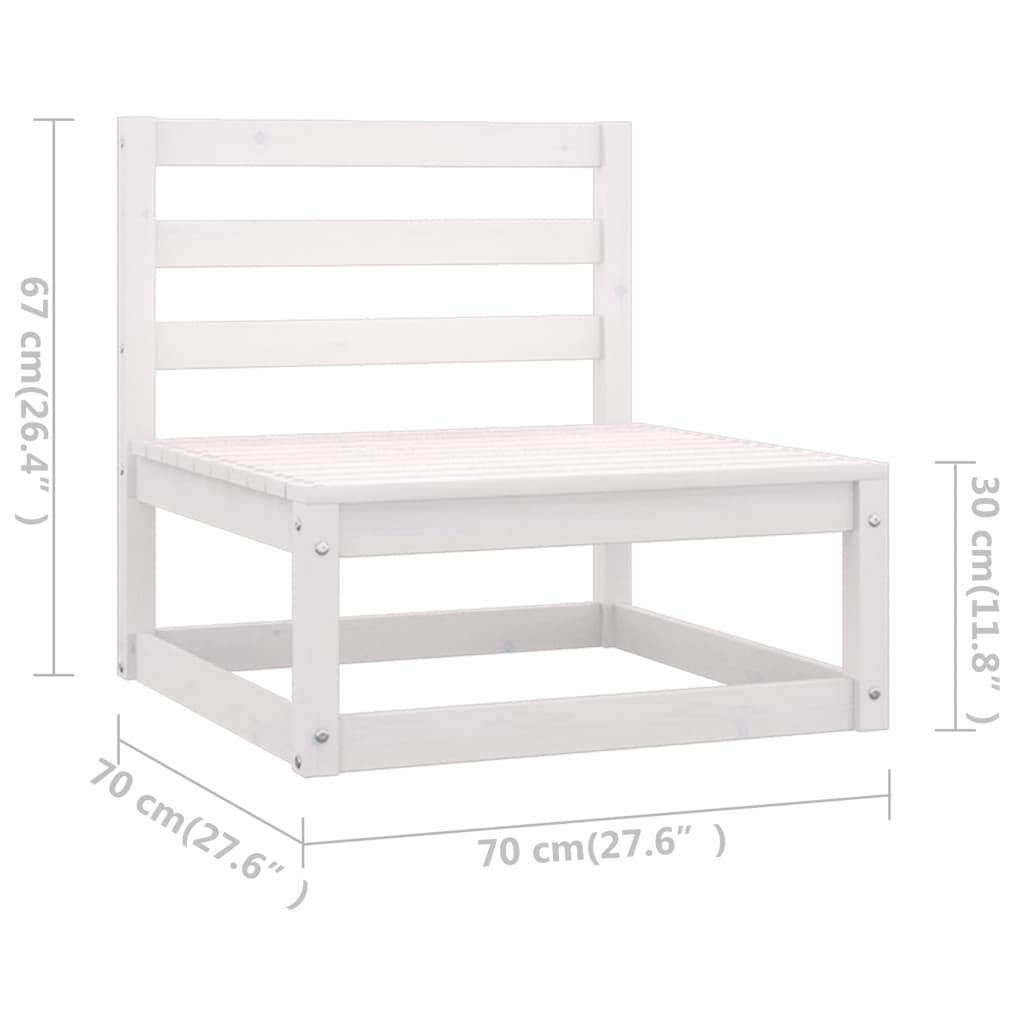 10-tlg. Garten-Lounge-Set mit Kissen Massivholz Kiefer