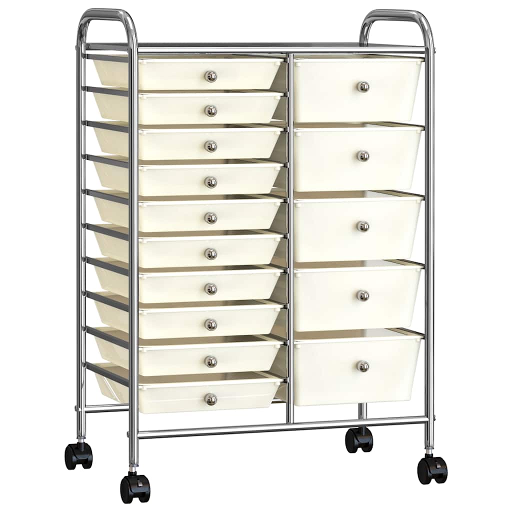 Schubladenwagen mit 4 Schubladen Rosa Kunststoff