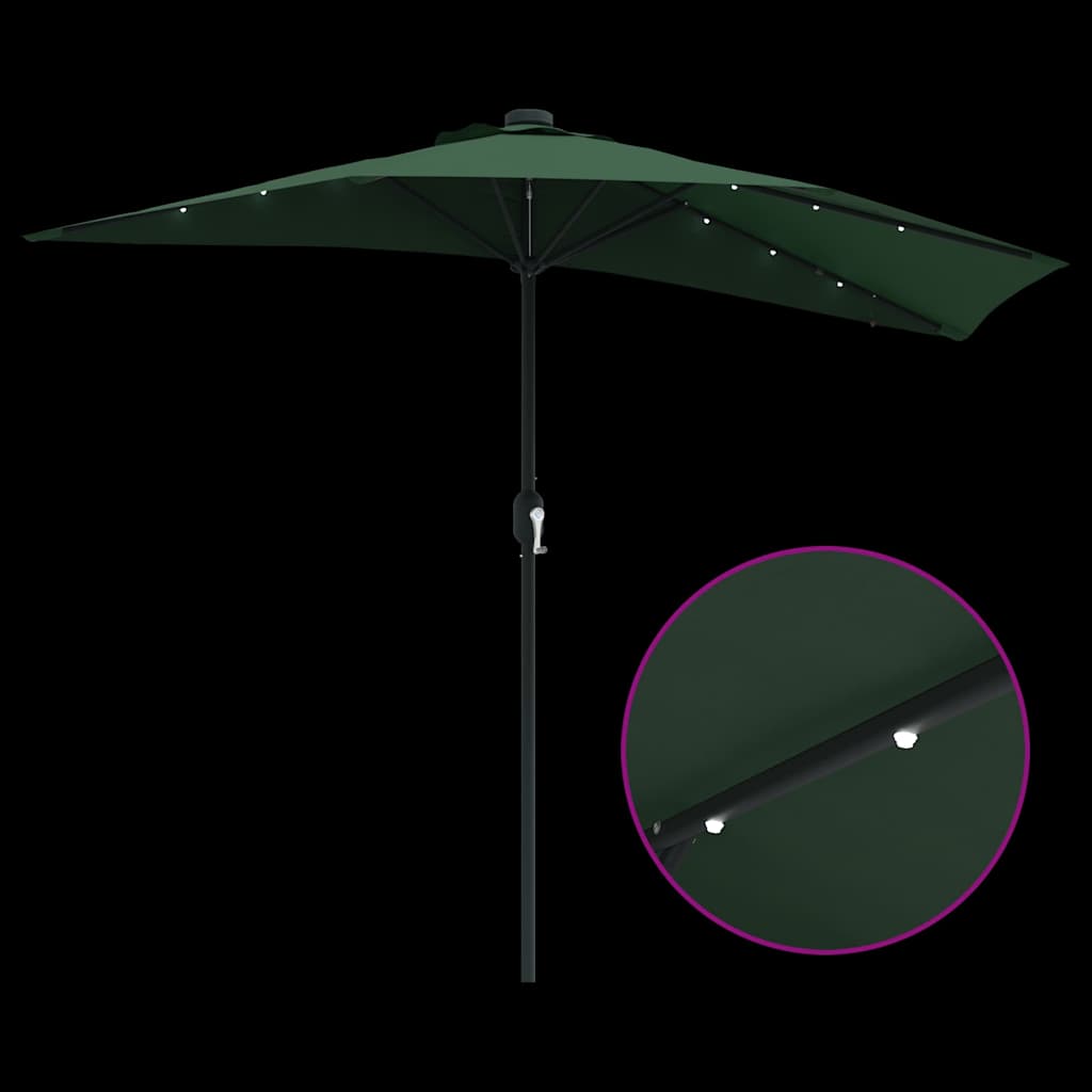 Garten-Sonnenschirm Sand 294 x 150 x 223 cm Polyester und Stahl