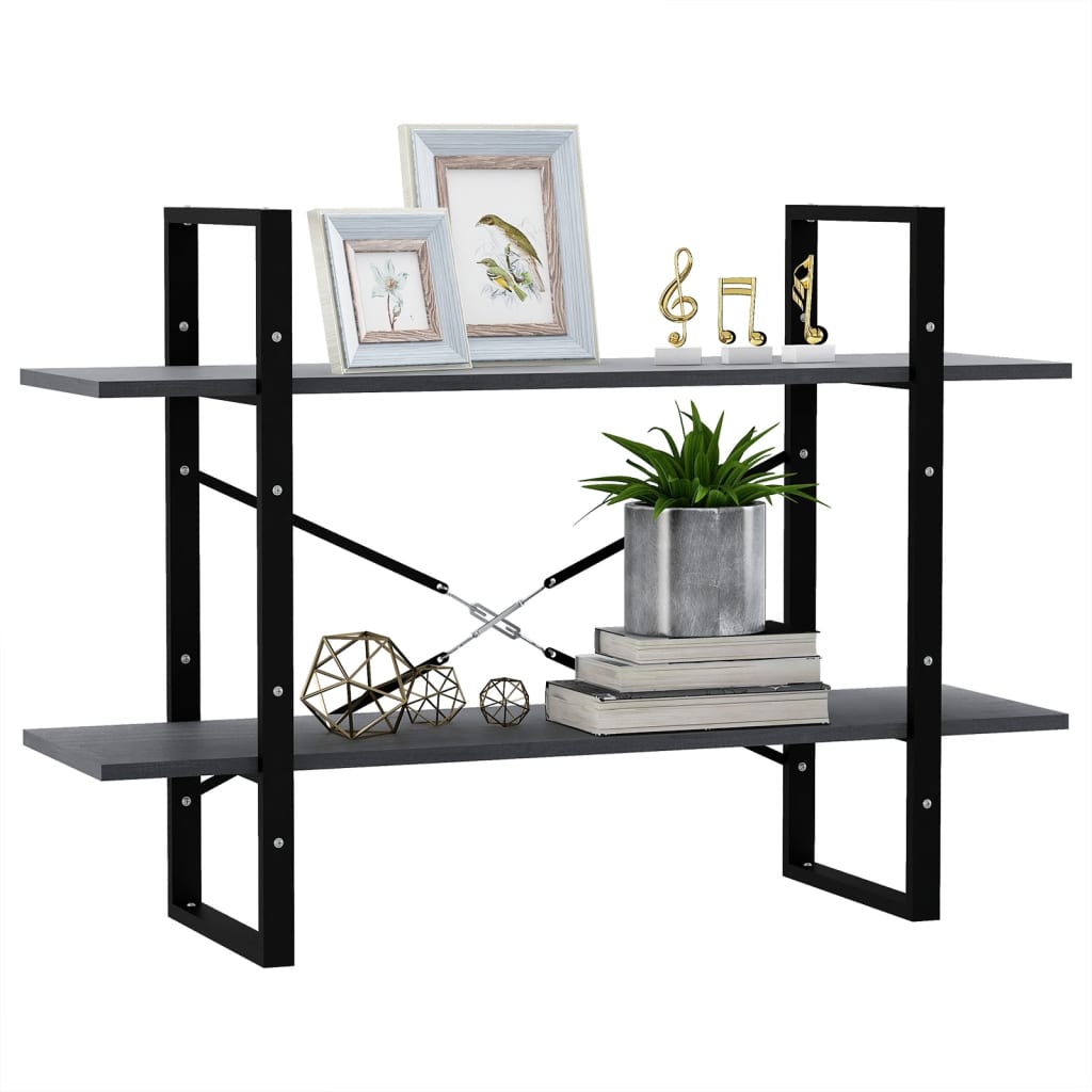 Bücherregal 2 Fächer Weiß 100x30x70 cm Holzwerkstoff