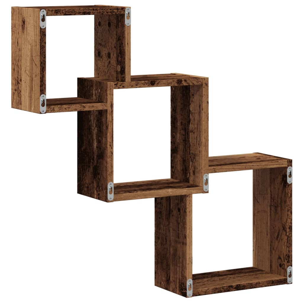 Cube Wandregale Weiß 68x15x68 cm Holzwerkstoff