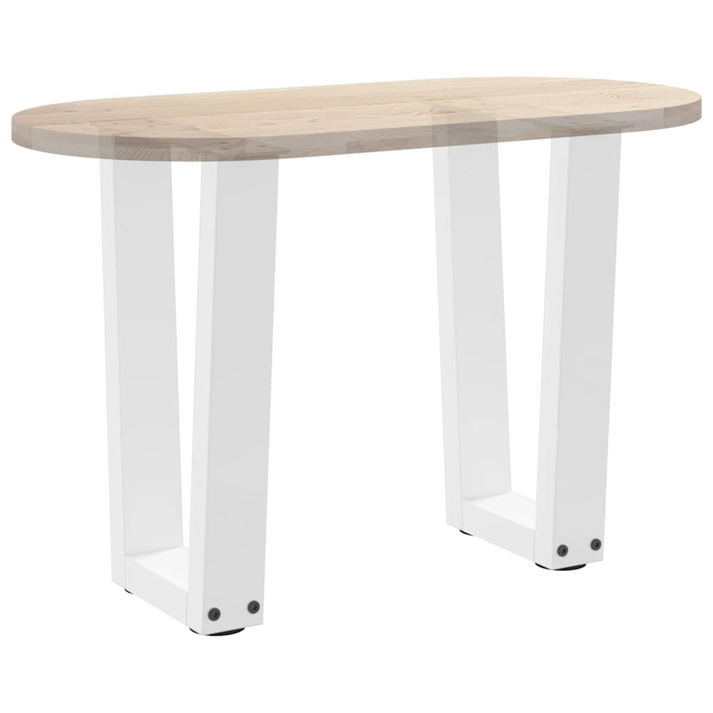 Couchtischbeine V-Form 2 Stück Schwarz 30x(30-31,3) cm Stahl