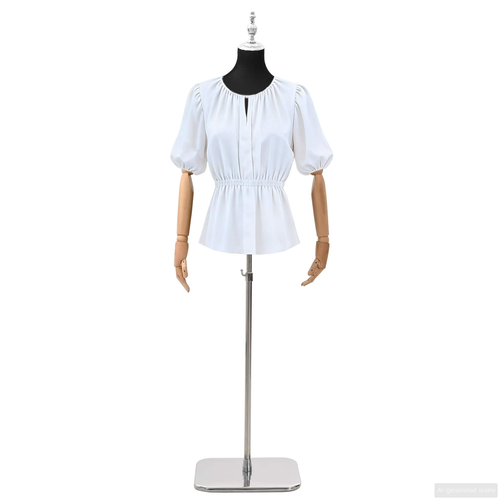 Verstellbare Mannequin 165-213 cm mit Fuß Weiblich PP Weiß