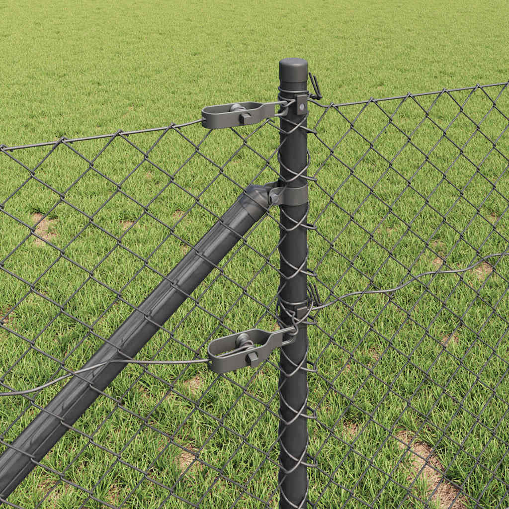Outdoor Kettenglied-Zaun Erdfixierung 10 x 0,4 m Grün Netz