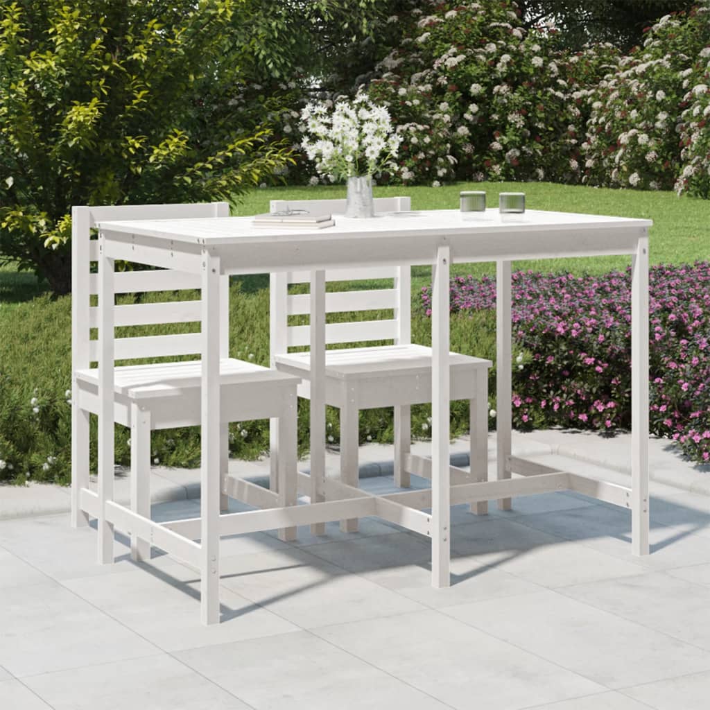 Gartentisch 82,5x82,5x110 cm Massivholz Kiefer