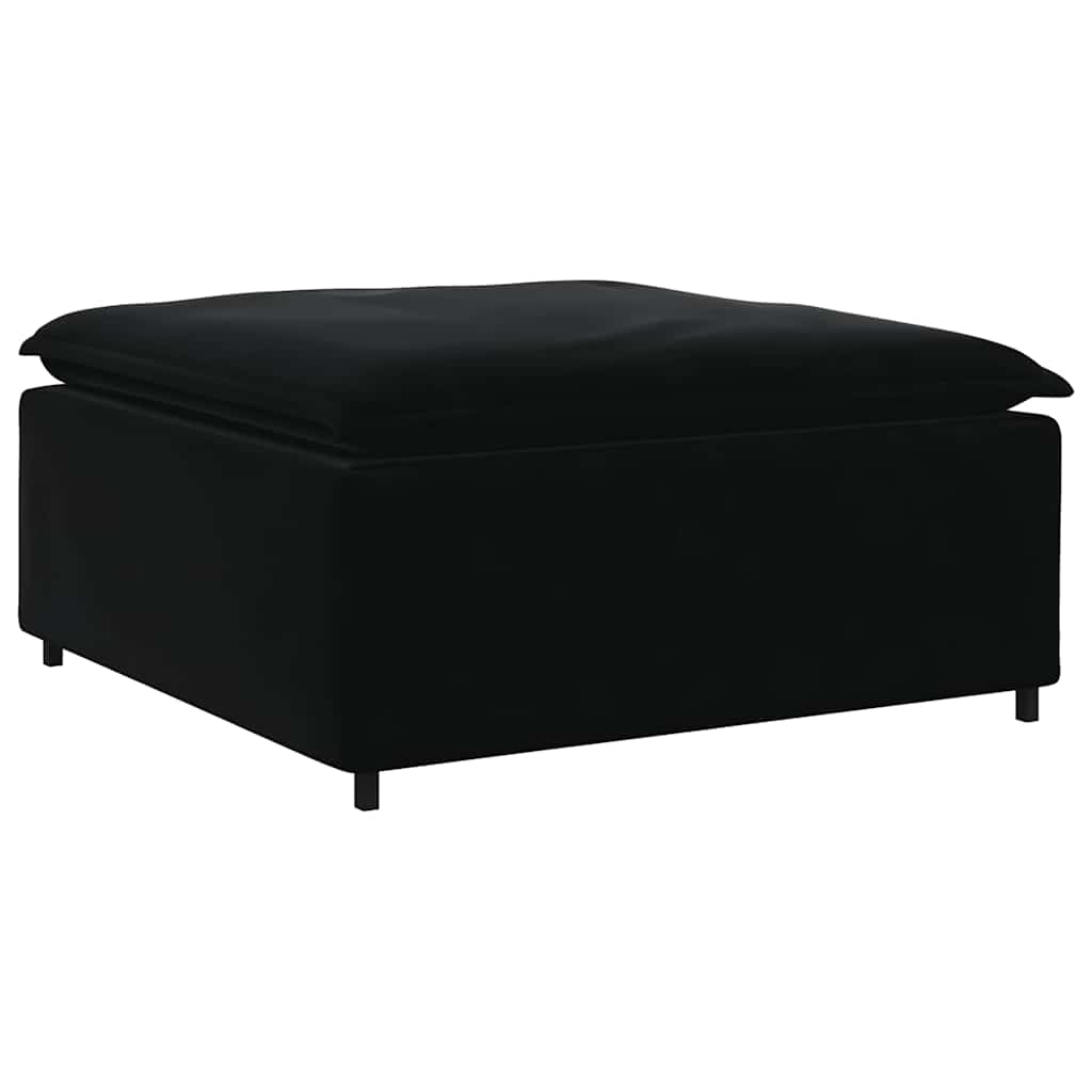 Modulares Sofa Endmodul mit Armlehne Kissen Blau 100 cm