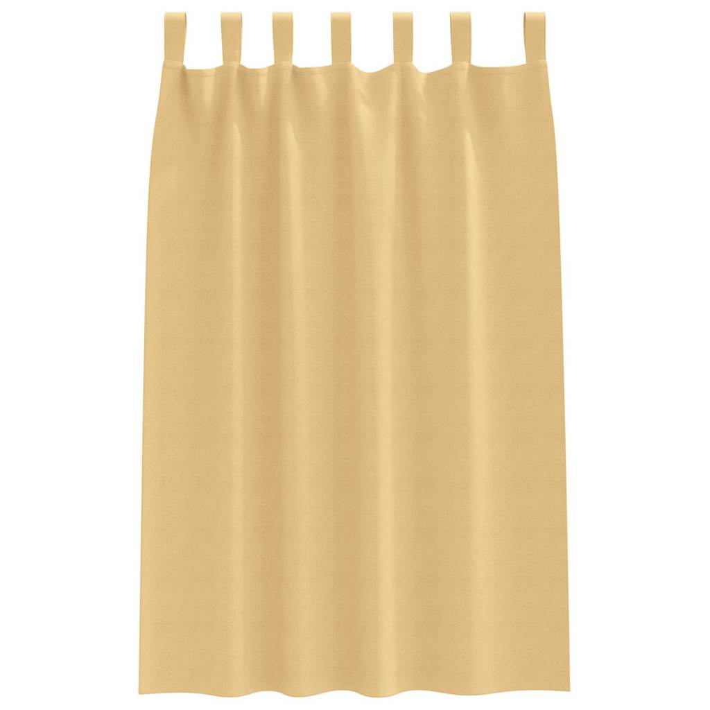 Verdunkelungs-Vorhänge mit Ringen 2 pcs Beige 140 x 140 cm
