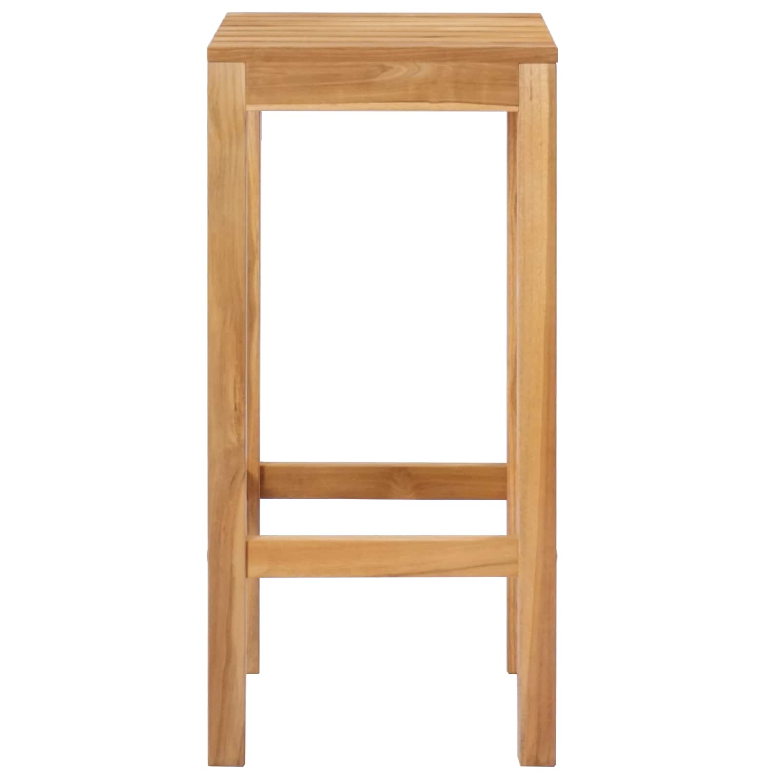 Barhocker 2 pcs Natur Massivholz Teak