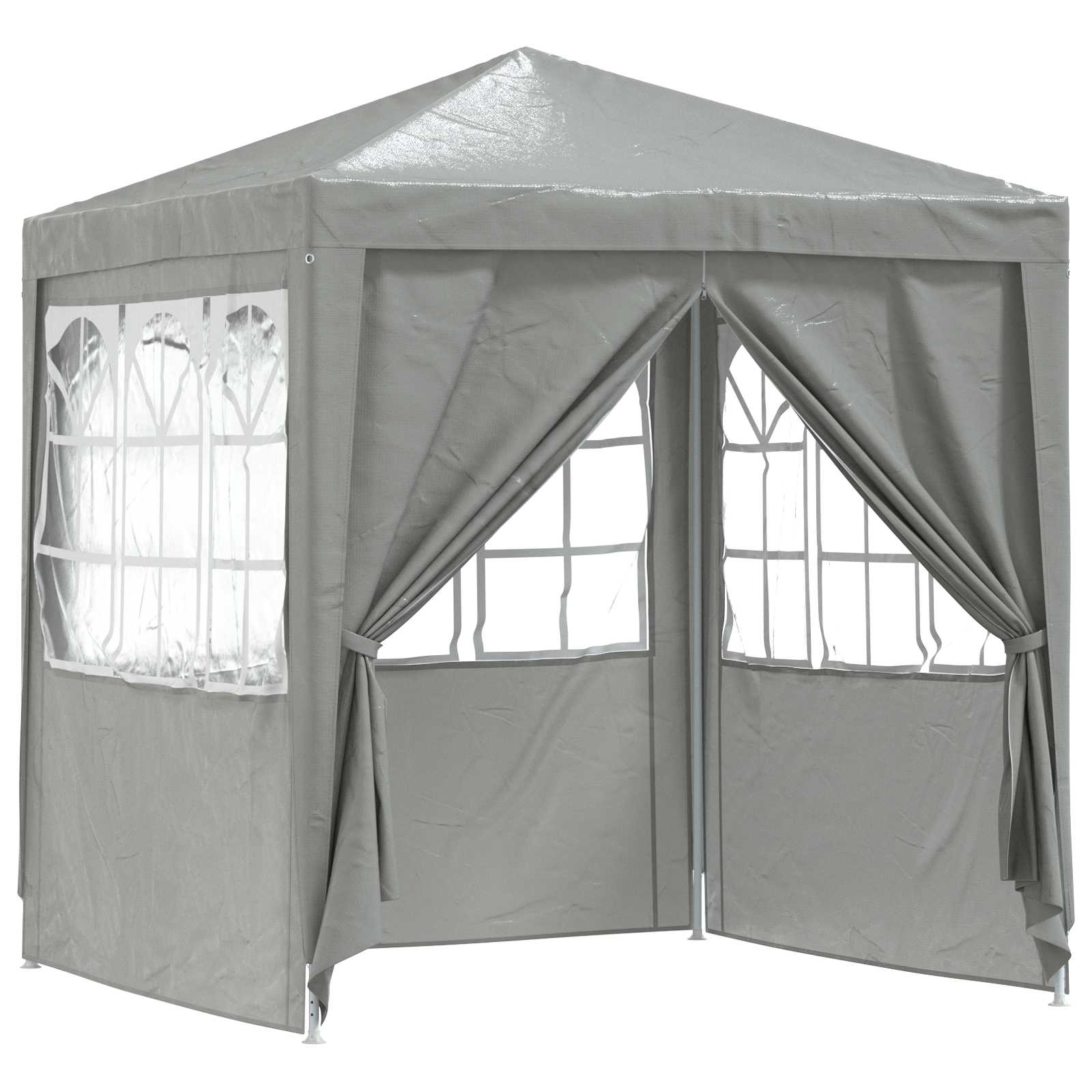 Party-Zelt Rot 200 x 200 x 240 cm PE und Stahl