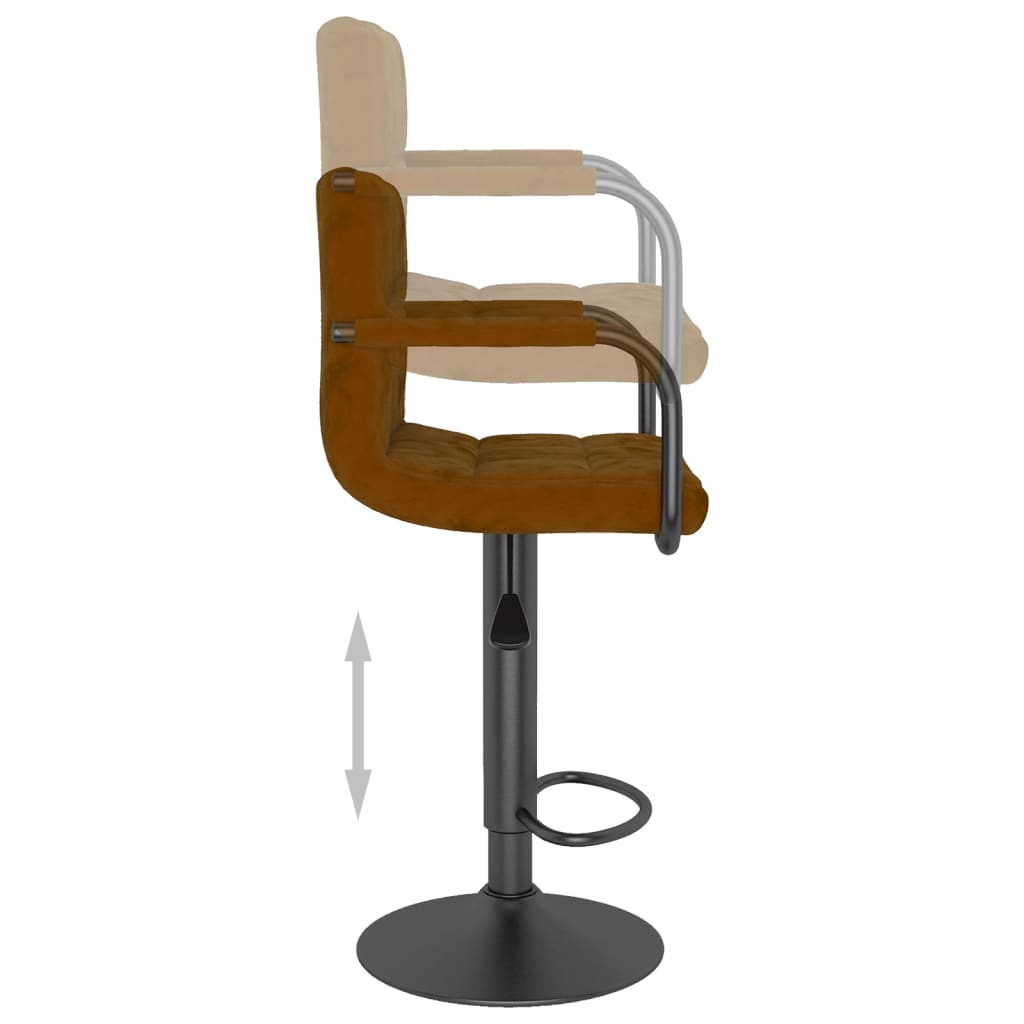 Barhocker 2 Stk. Blau Samt