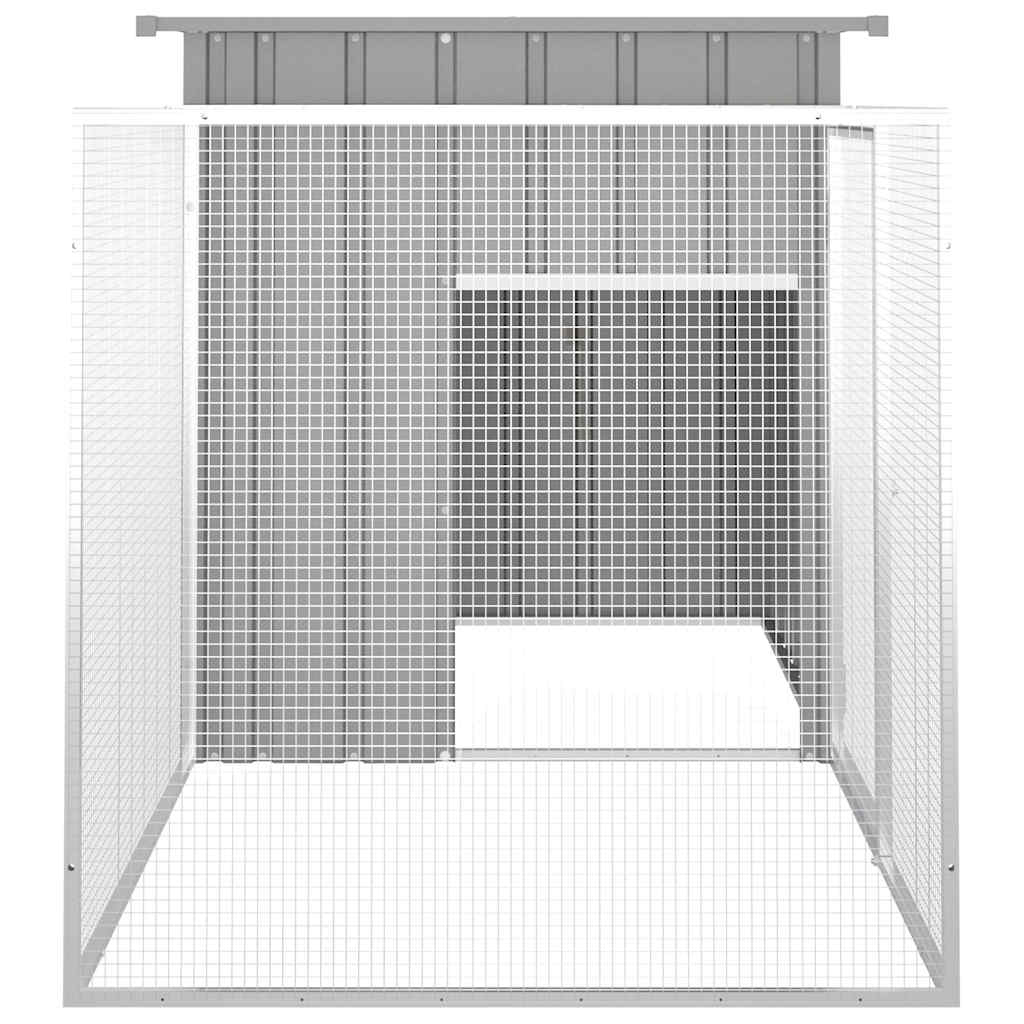 Hühnerkäfig Anthrazit 200x91x100 cm Verzinkter Stahl