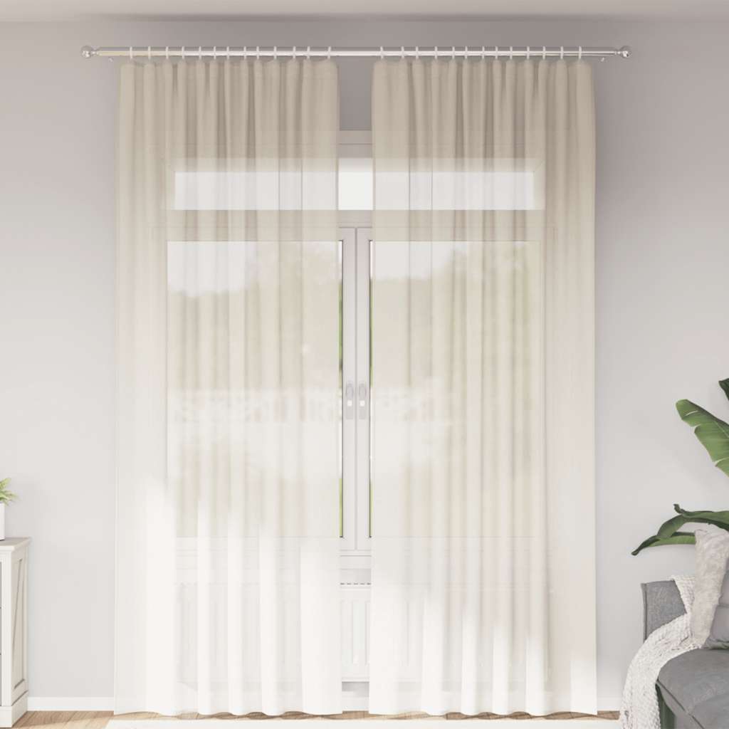 Voile Vorhänge mit Ösen 2 Stk. Apfelgrün 140x140 cm