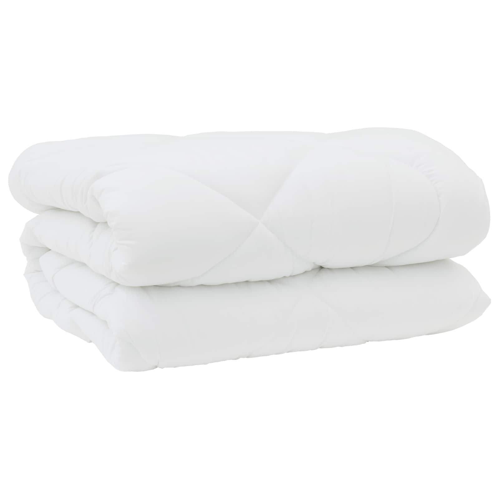Decke mit Kissen 3 pcs Weiß Mikrofaser und Daunenfedern