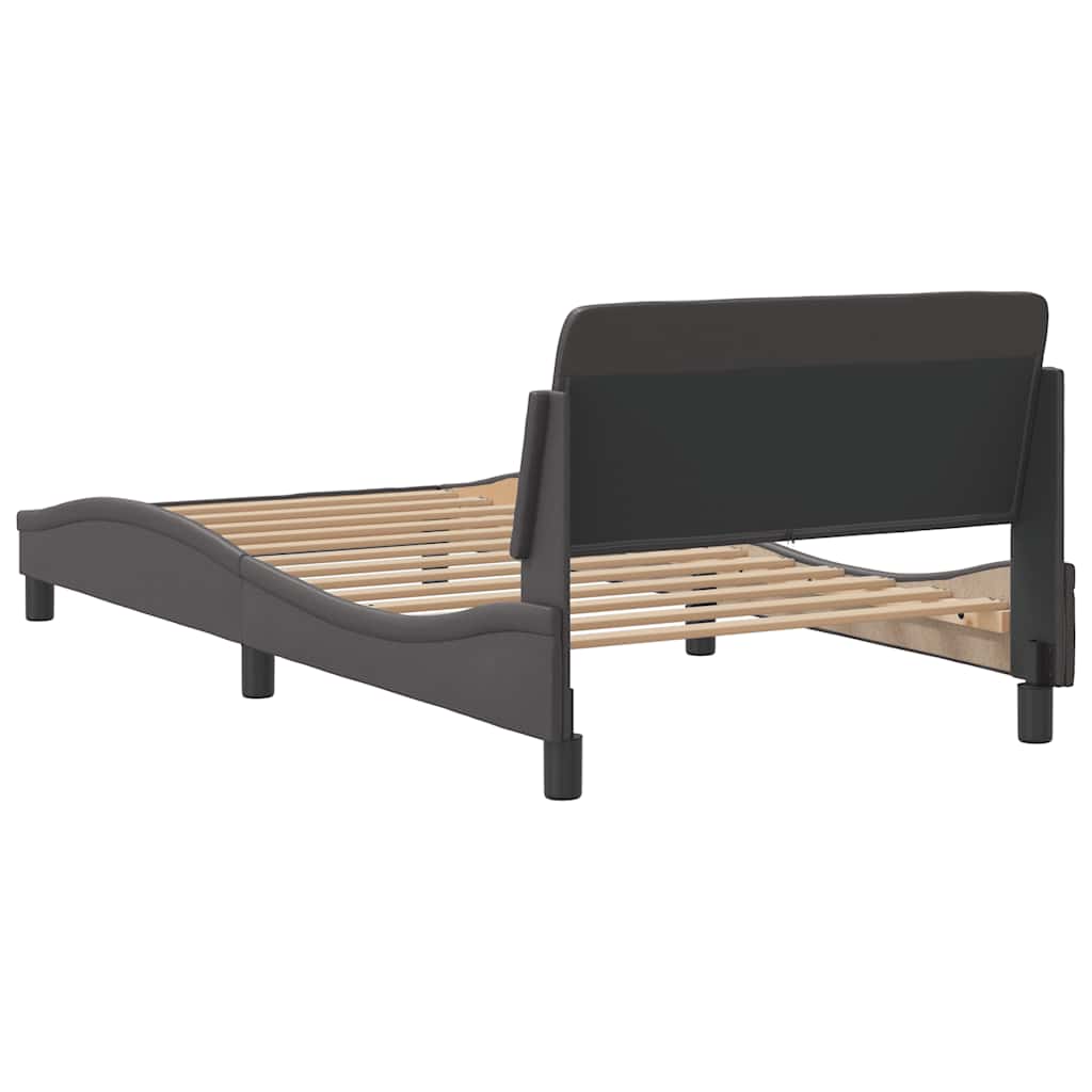 Bettgestell "Dover" Schwarz 80x200 cm Kunstleder