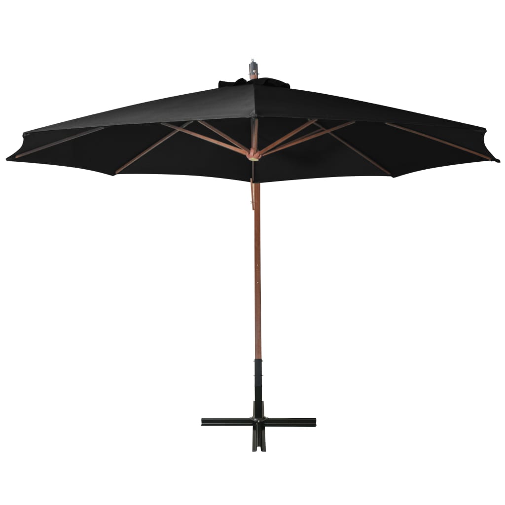 Ampelschirm mit Mast Anthrazit 3,5x2,9 m Massivholz Tanne