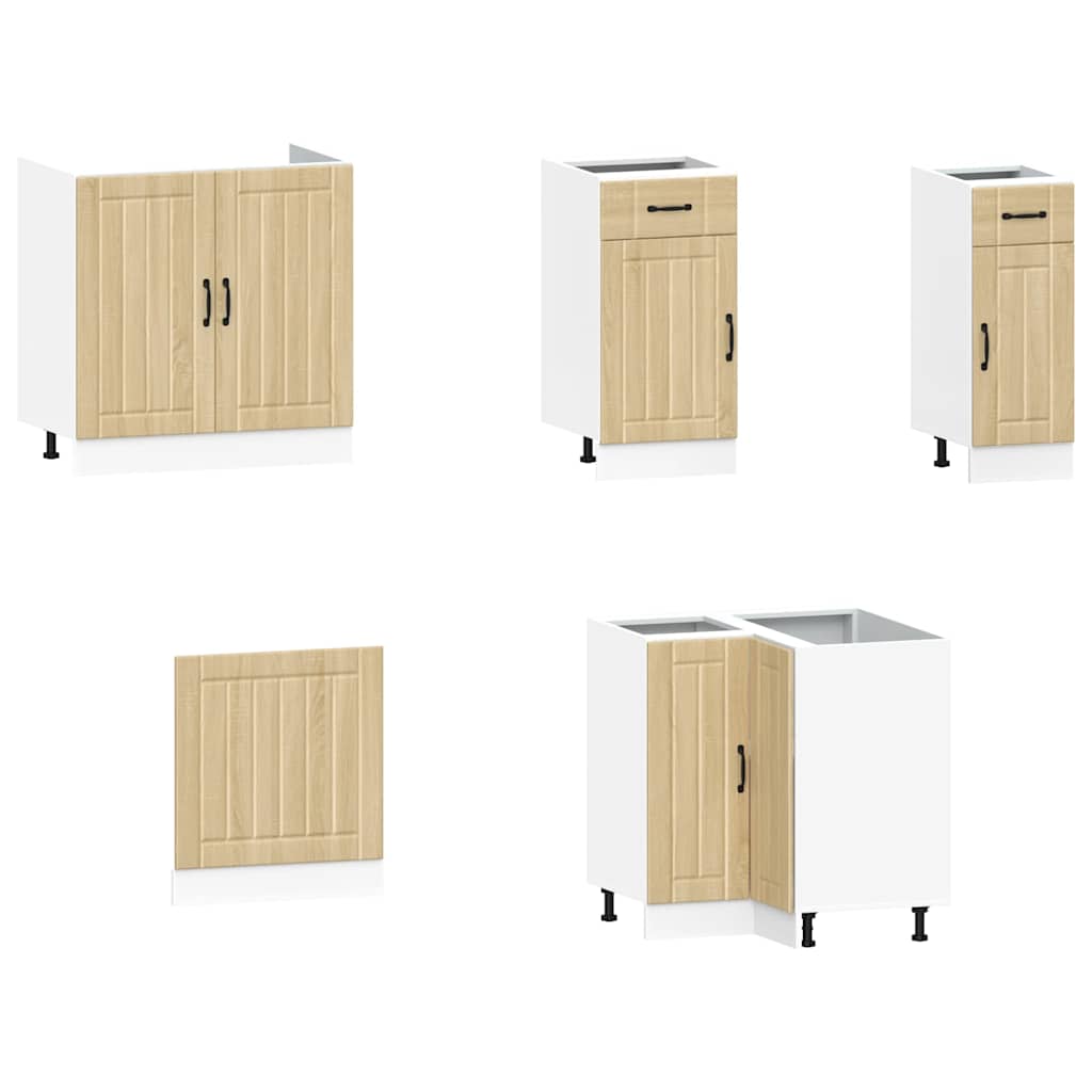 11-tlg. Küchenschrank-Set Lucca Weiß Holzwerkstoff
