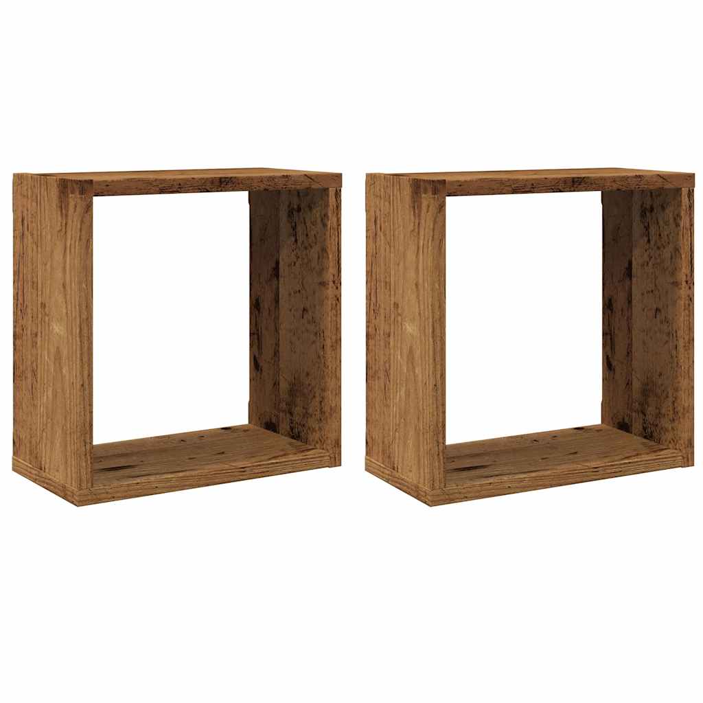 Würfelregale 2 Stk. Weiß 30x15x30 cm