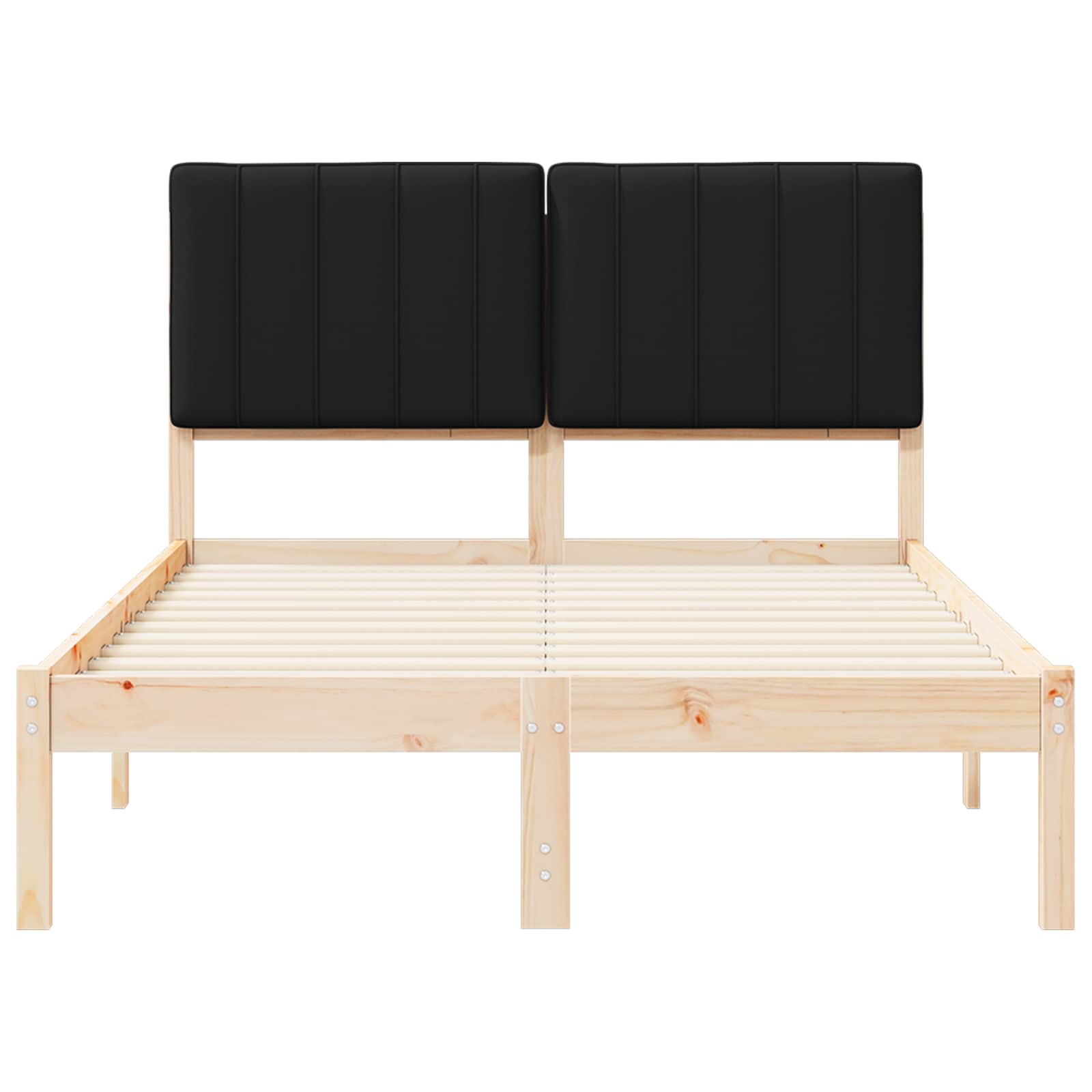 Bettgestell mit gepolstertem Kopfteil Hellgrau 200 x 200 cm