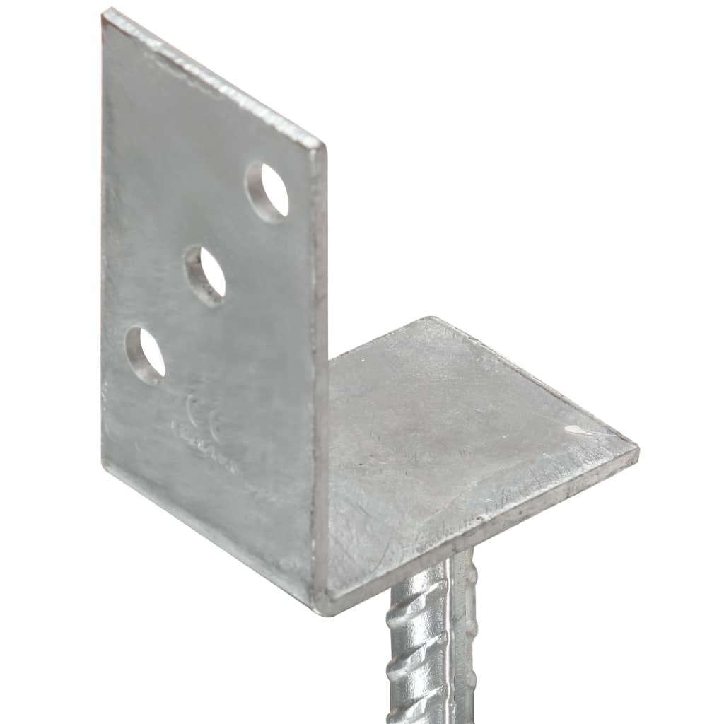 Pfostenträger 6 Stk. Silbern 8×6×30 cm Verzinkter Stahl