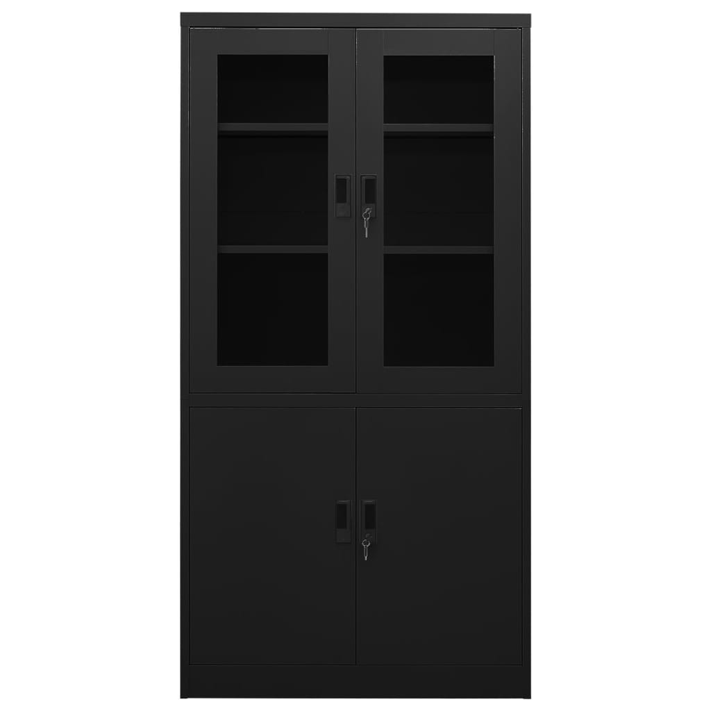 Büroschrank Weiß 90x40x180 cm Stahl