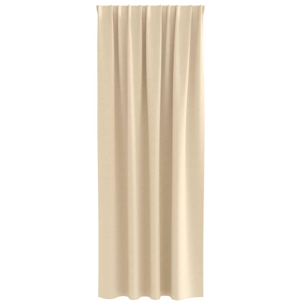 Verdunkelungs-Vorhänge mit Ringen 2 pcs Beige 140 x 140 cm