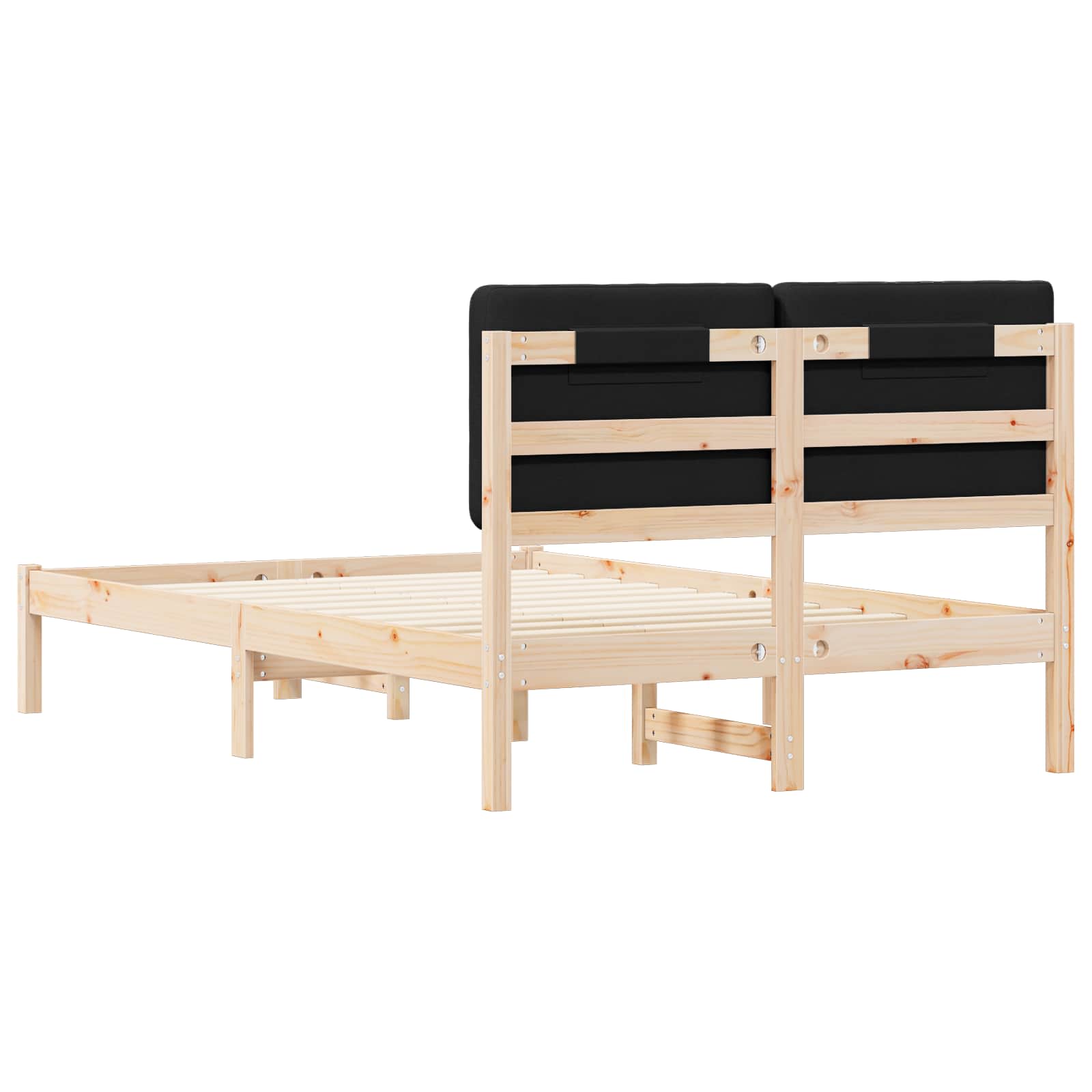 Bettgestell mit gepolstertem Kopfteil Hellgrau 200 x 200 cm