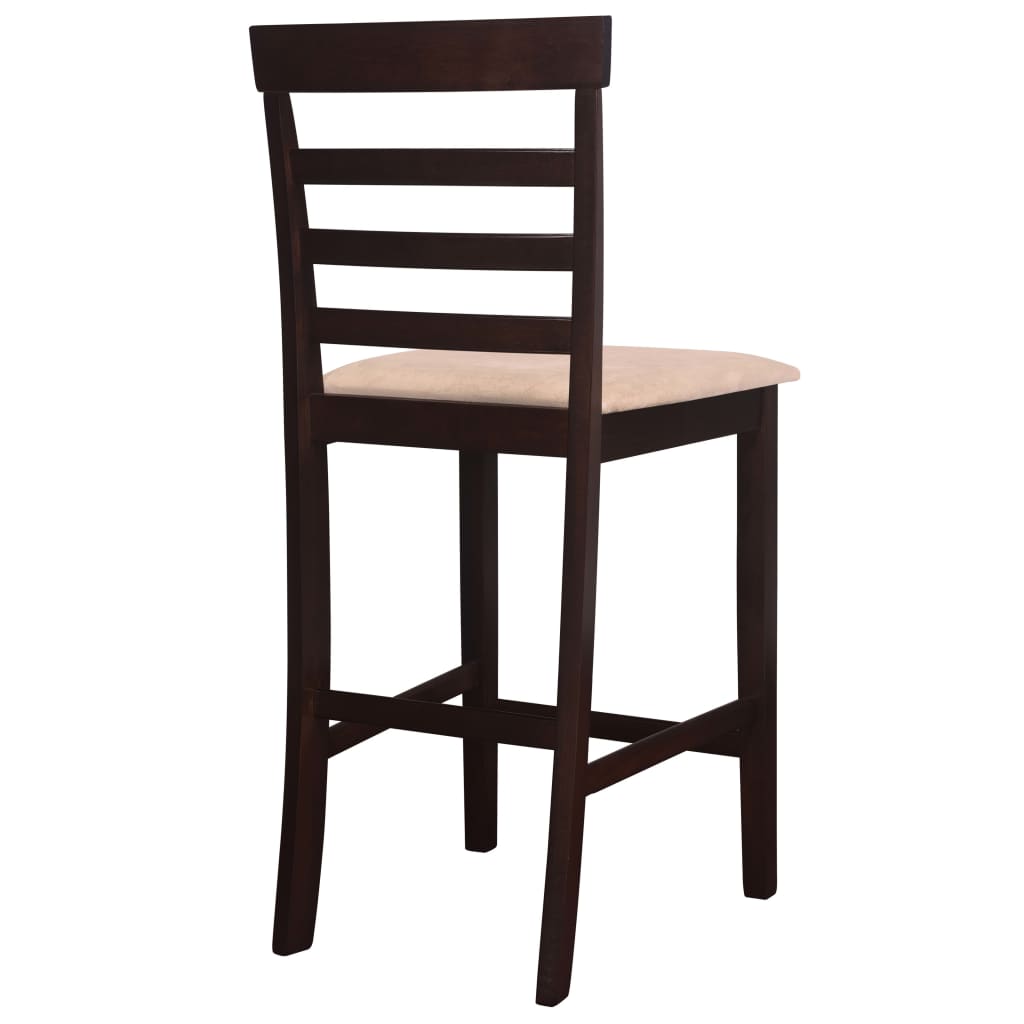 Stehtisch und 4 Barhocker Holz Weiß