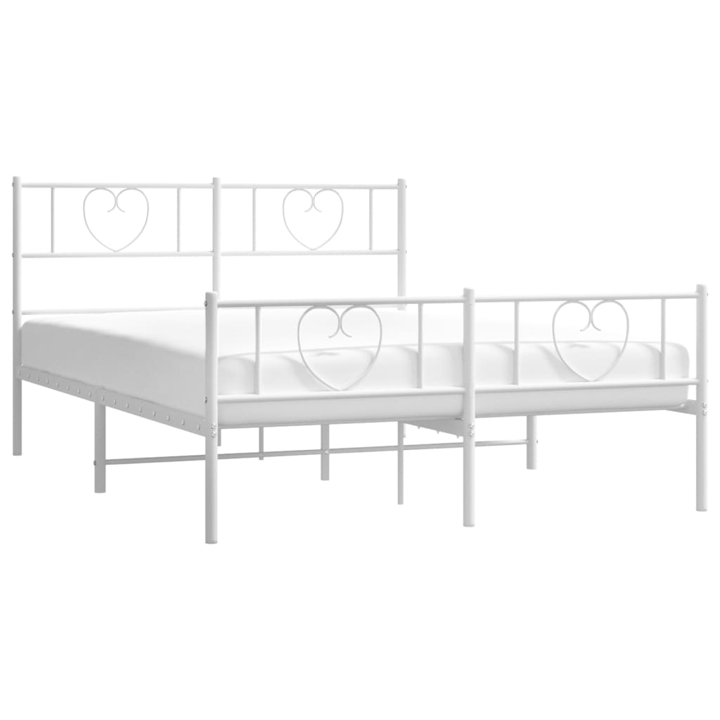 Bettgestell mit Kopfteil Metall Schwarz 100x190 cm