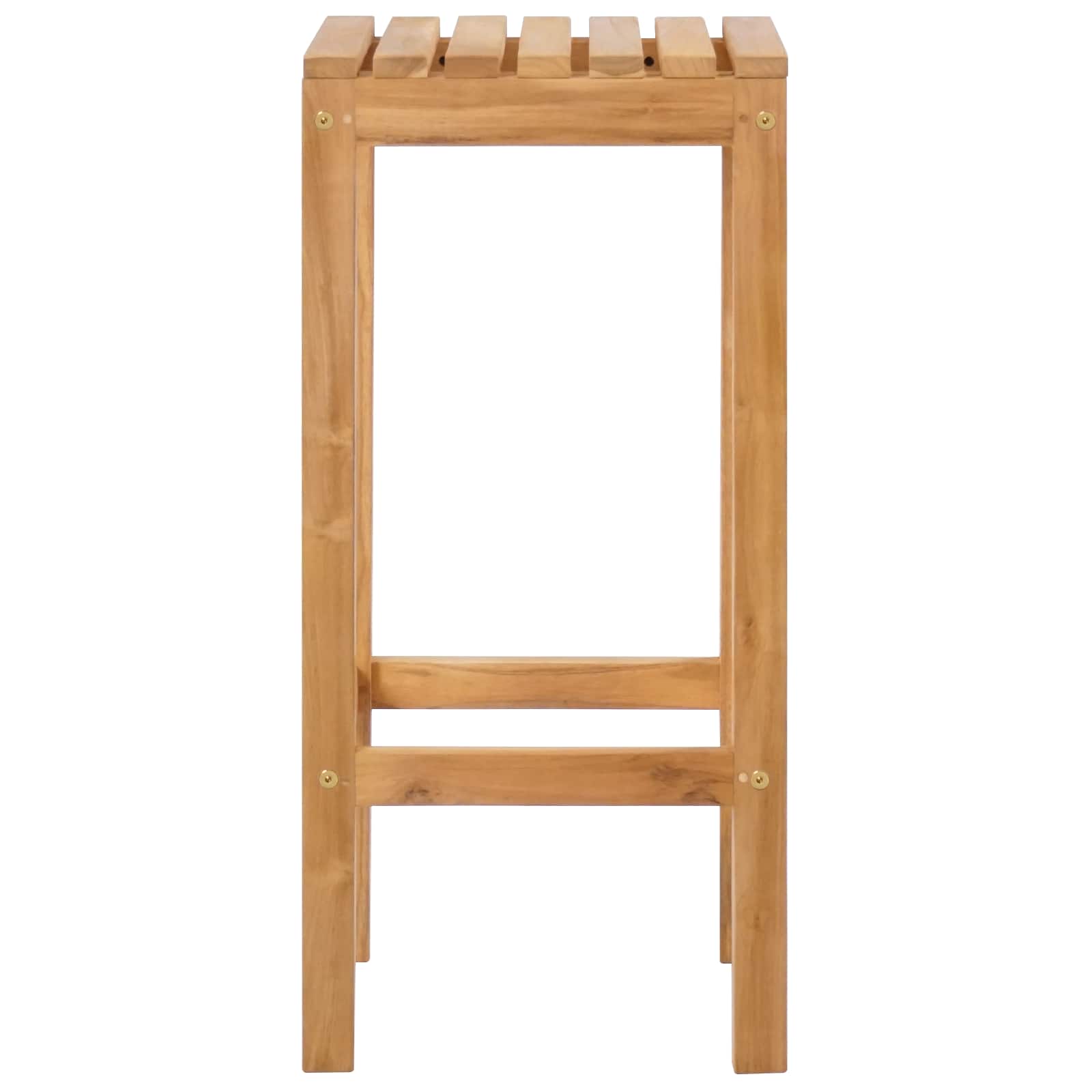 Barhocker 2 pcs Natur Massivholz Teak