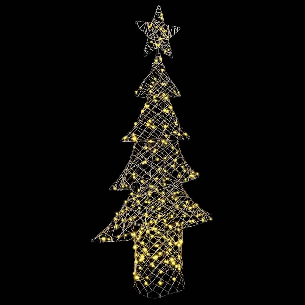Weihnachtsbaum mit 120 LEDs Warmweiß 120,5 cm PET