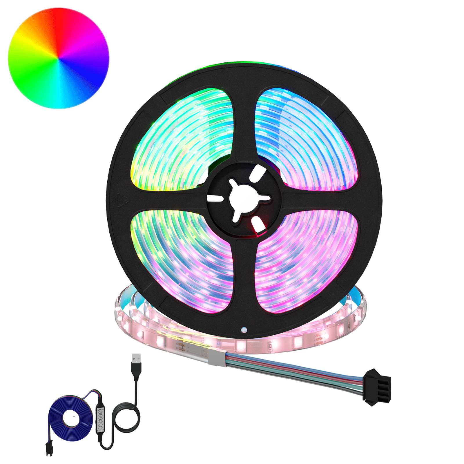 LED Streifen 2 pcs Schwarz und Transparent 3000 mm