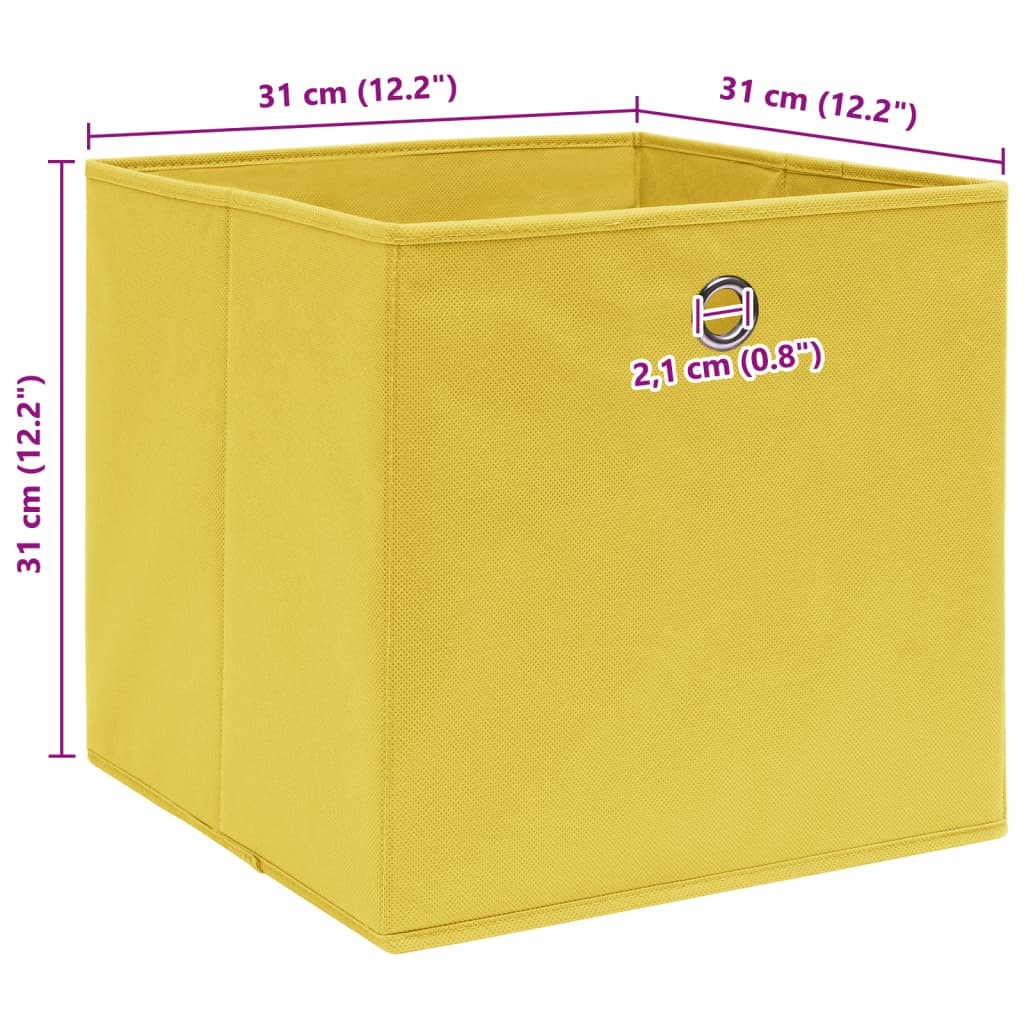 Aufbewahrungsboxen 4 Stk. Blau 32x32x32 cm Stoff