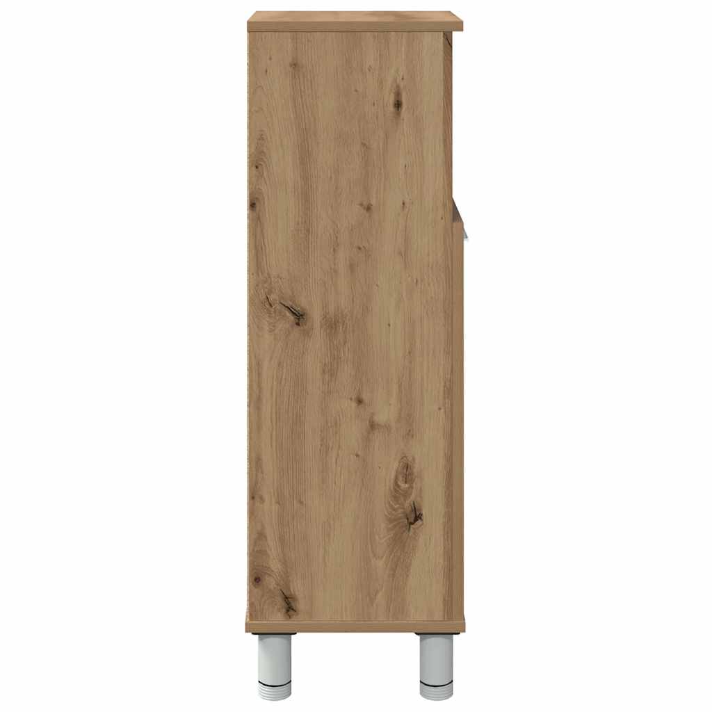 Badezimmerschrank Weiß 30x30x95 cm Holzwerkstoff