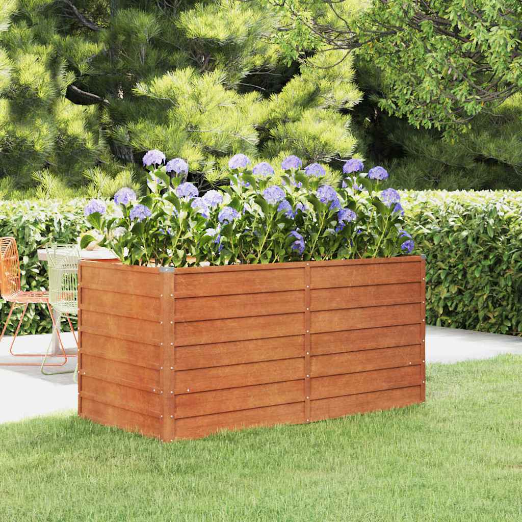 Hochbeet Rostig 100x100x77 cm Cortenstahl