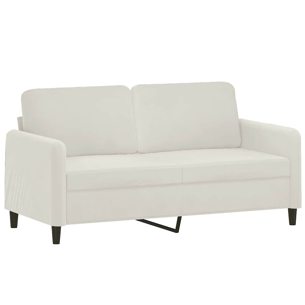 2-Sitzer-Sofa mit Zierkissen Dunkelgrün 120 cm Samt