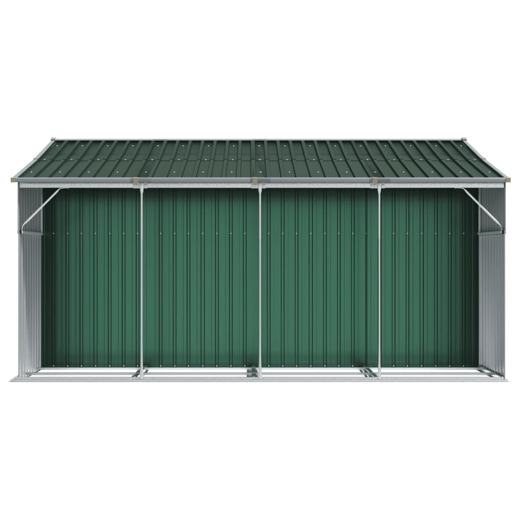 Gerätehaus Grün 277x192,5x179 cm Verzinkter Stahl