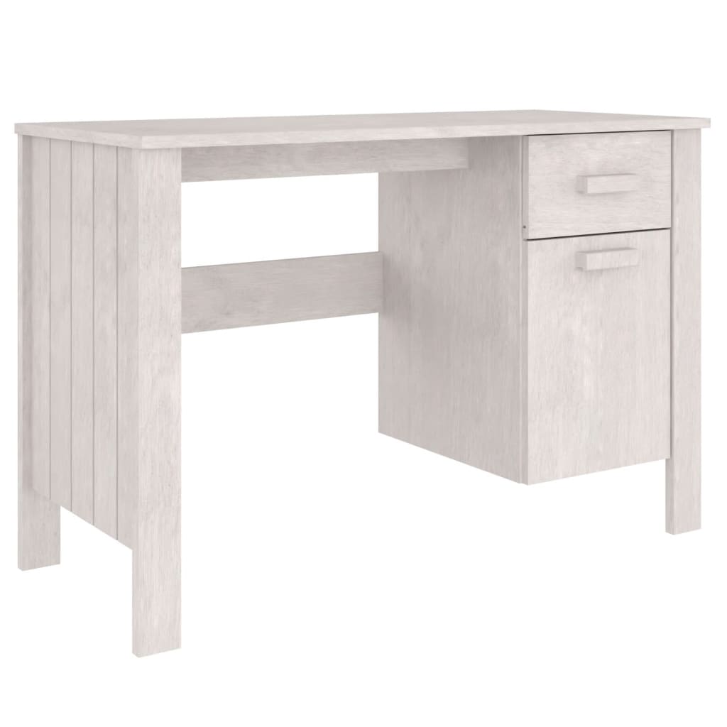 Schreibtisch HAMAR Honigbraun 113x50x75 cm Massivholz Kiefer