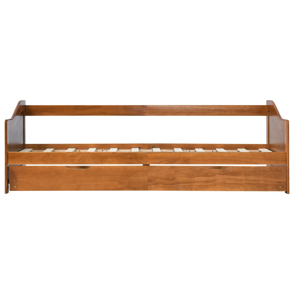 Ausziehsofa Bettgestell Weiß Kiefernholz 90×200 cm