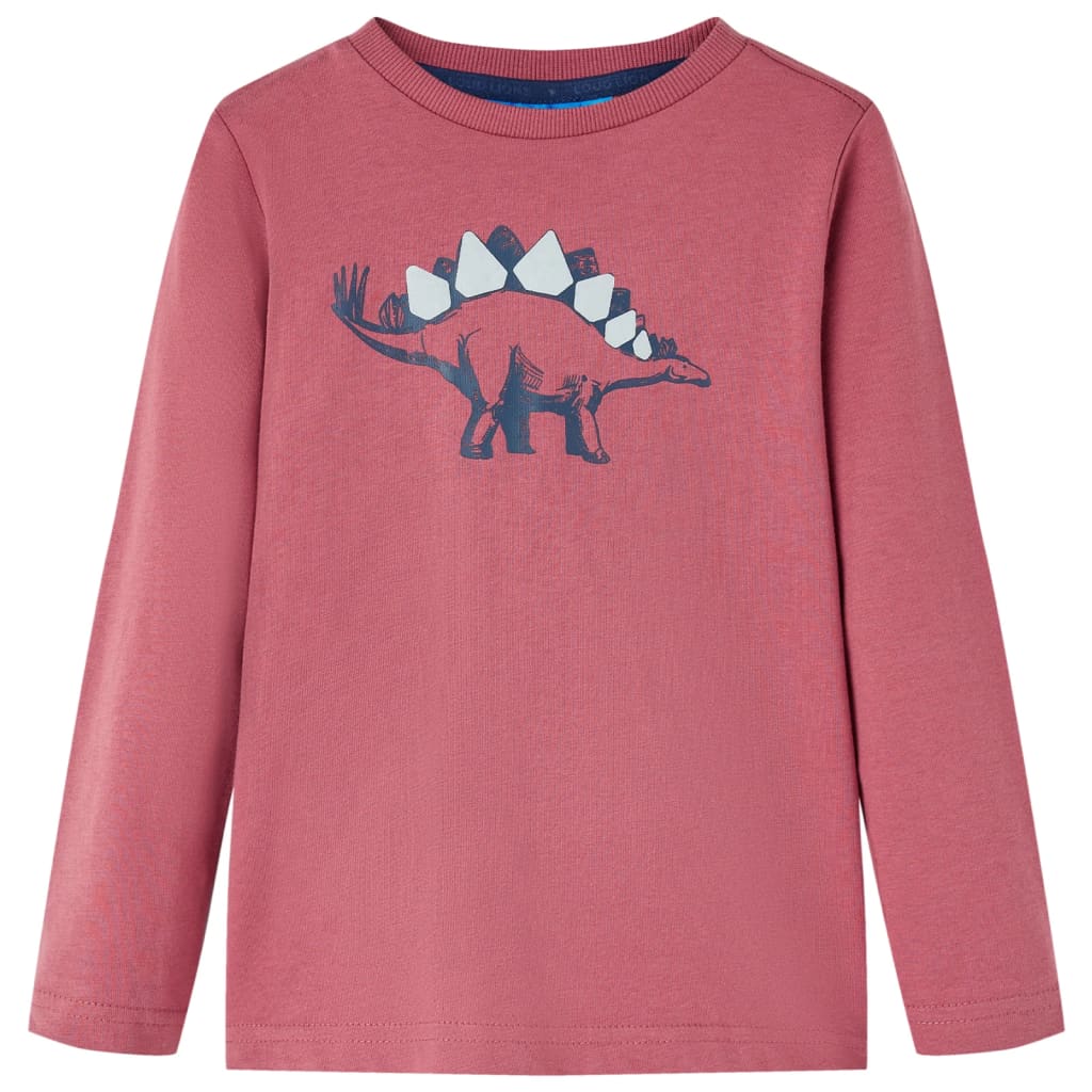 Kinder-Langarmshirt Dunkelrot 116