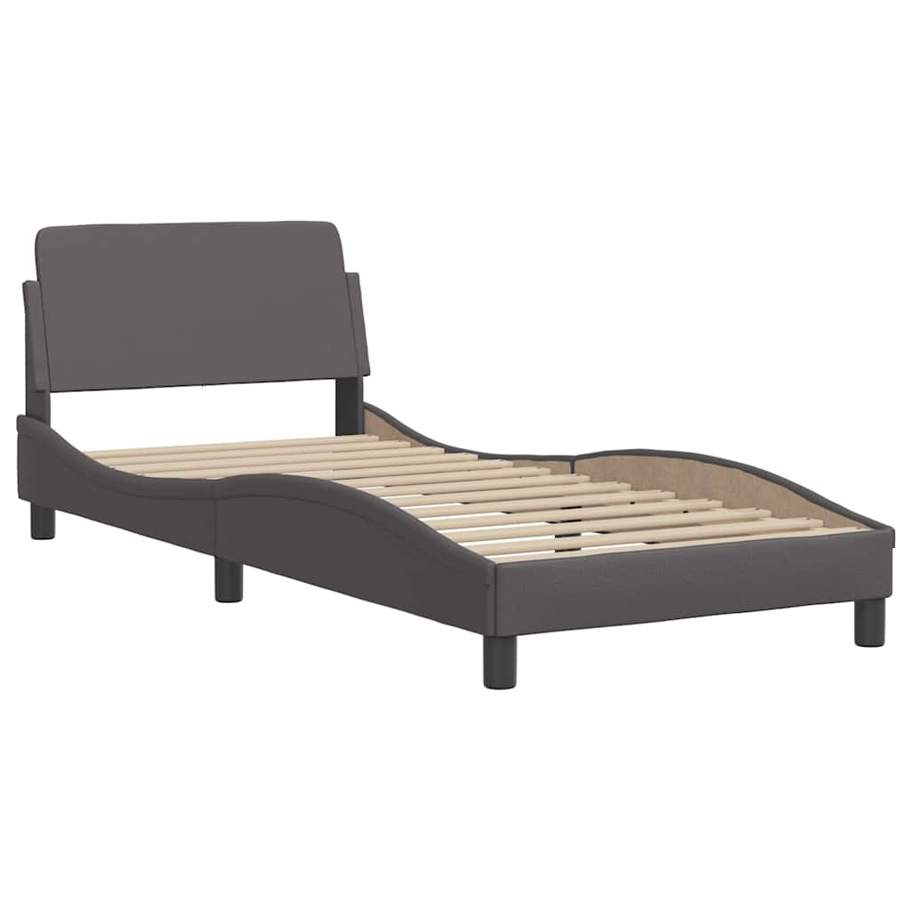 Bettgestell "Dover" Schwarz 80x200 cm Kunstleder