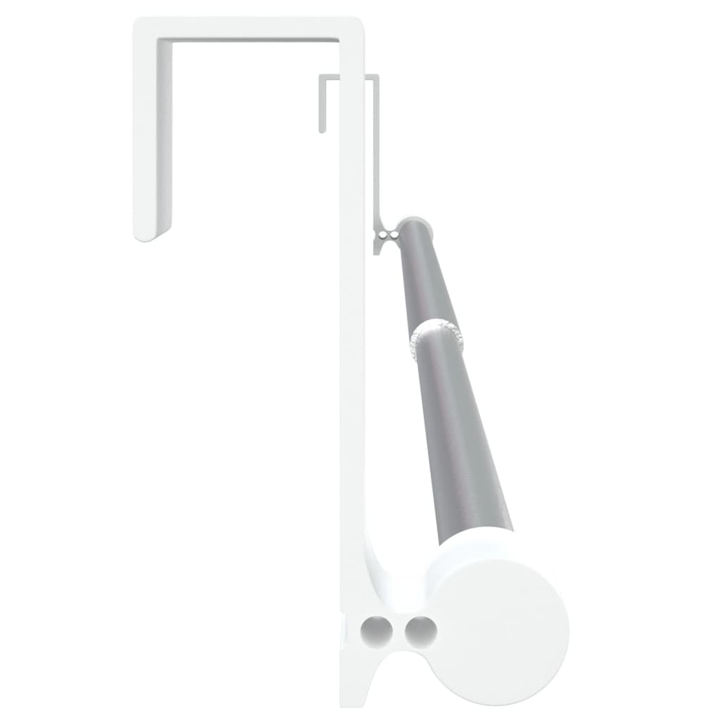 Gardinenstangen 2 Stk. Weiß und Silbern 40-60 cm Aluminium