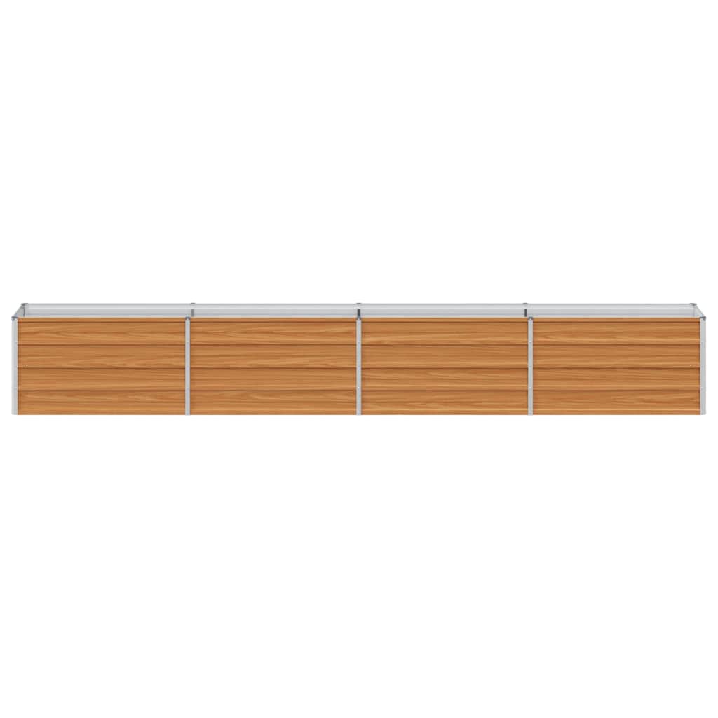 Hochbeet Hellbraun 100 x 100 x 77 cm Verzinkter Stahl