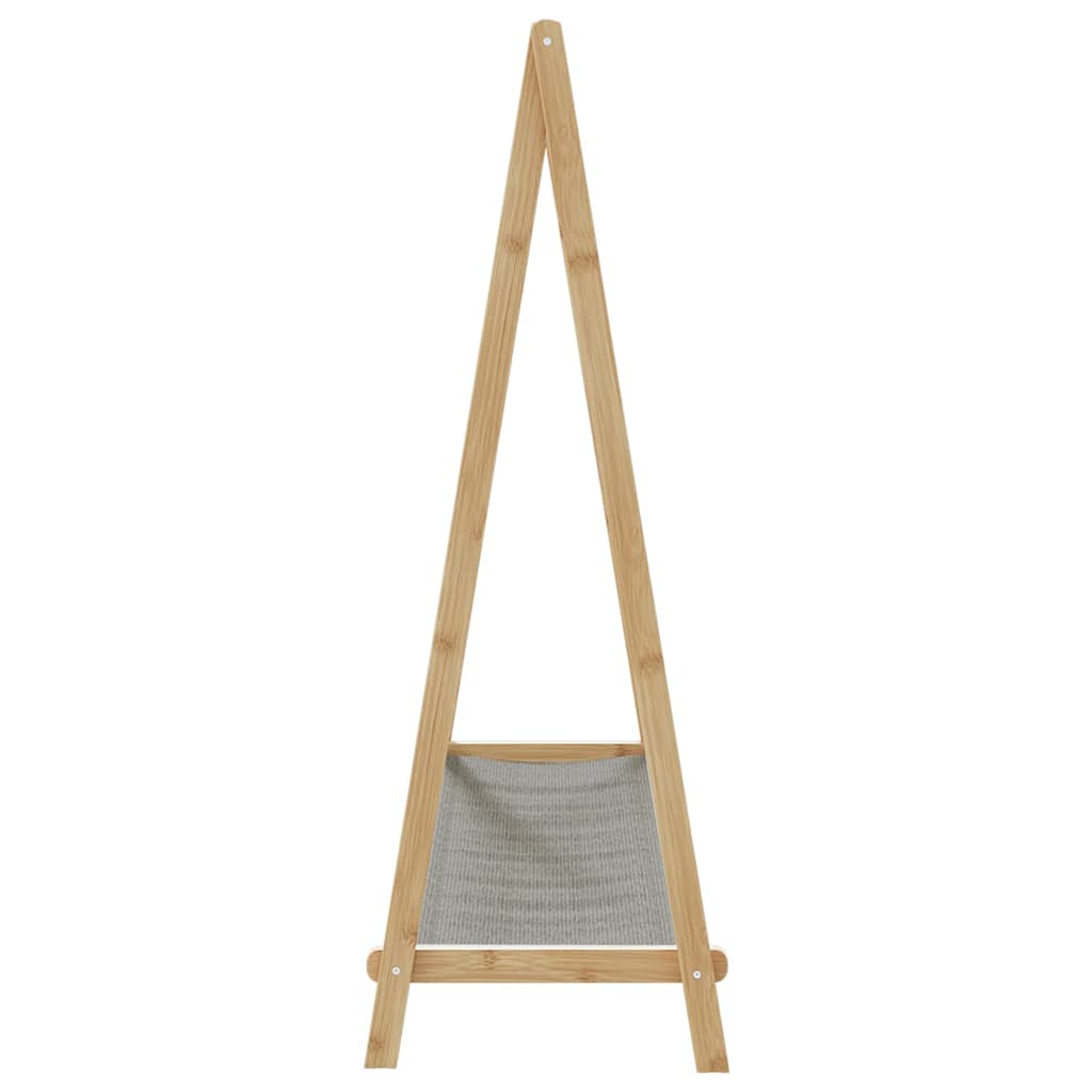 Kleiderständer mit Ablagen und Rollen 106x34x106,5 cm Bambus