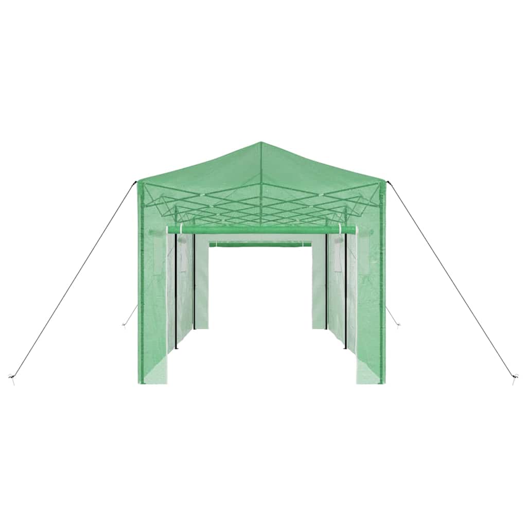 Gewächshaus mit Pop-up-Rahmen Grün 200 x 200 x 300 cm Eisen