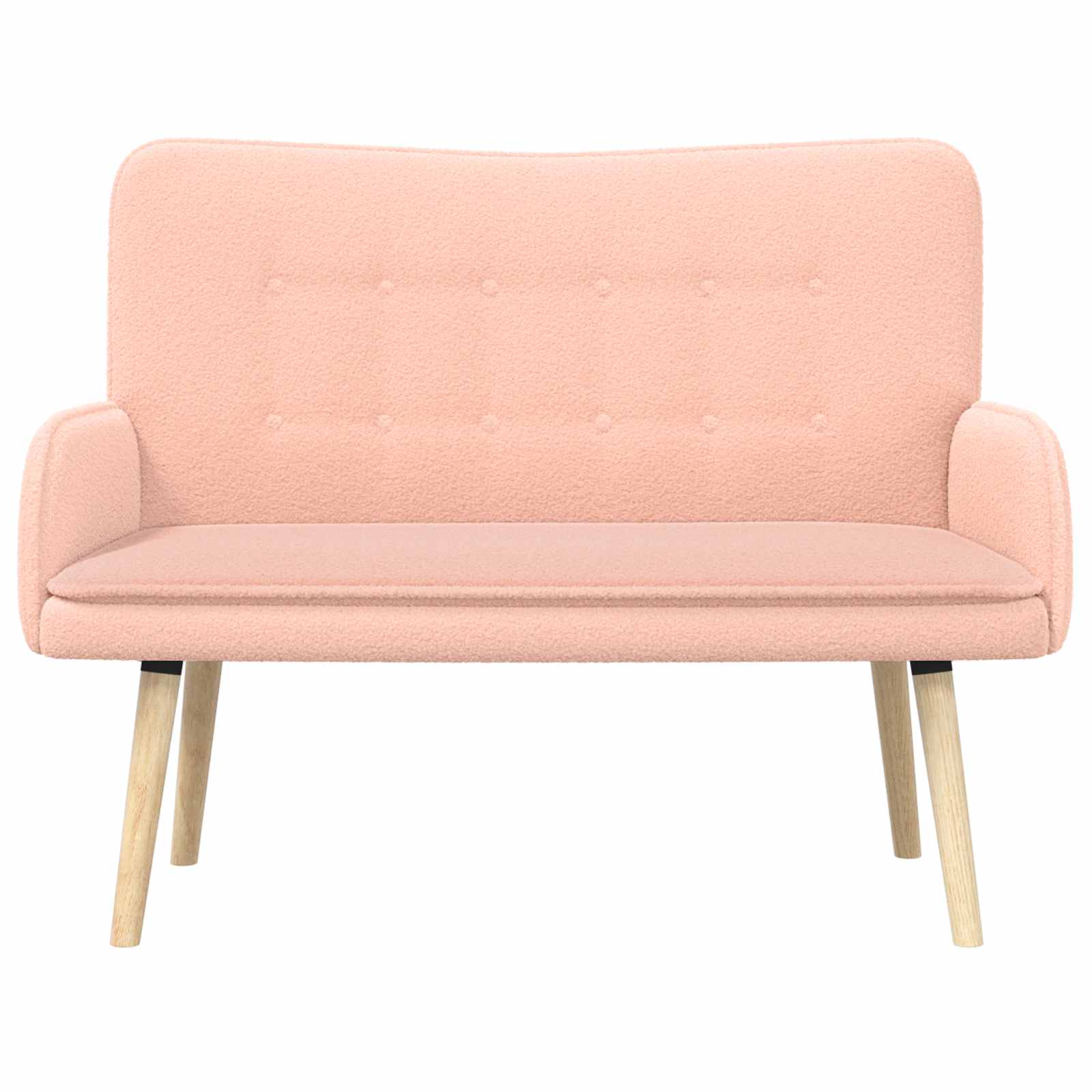 2-Sitzer Sofa Hellgrau 115 x 61 x 87 cm Bouclé