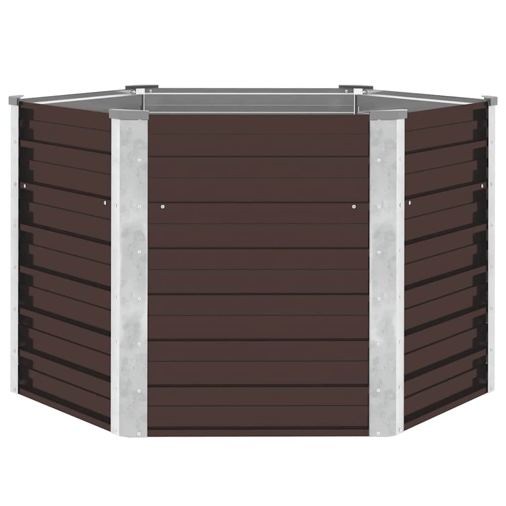 Garten-Hochbeet 129x45 cm Verzinkter Stahl Silber