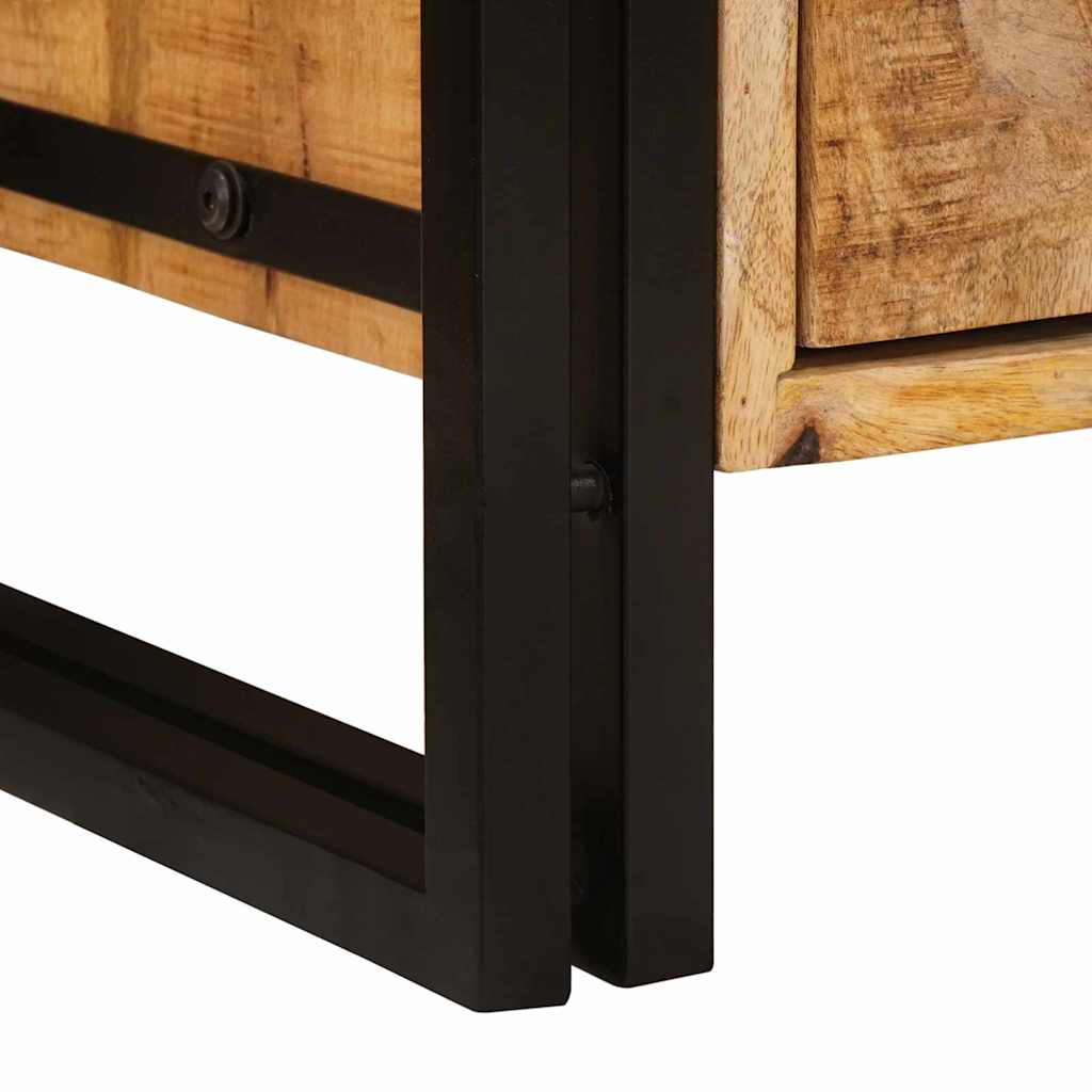 Nachttisch Braun 66 x 35 x 76 cm Massives, grobes Mangoholz