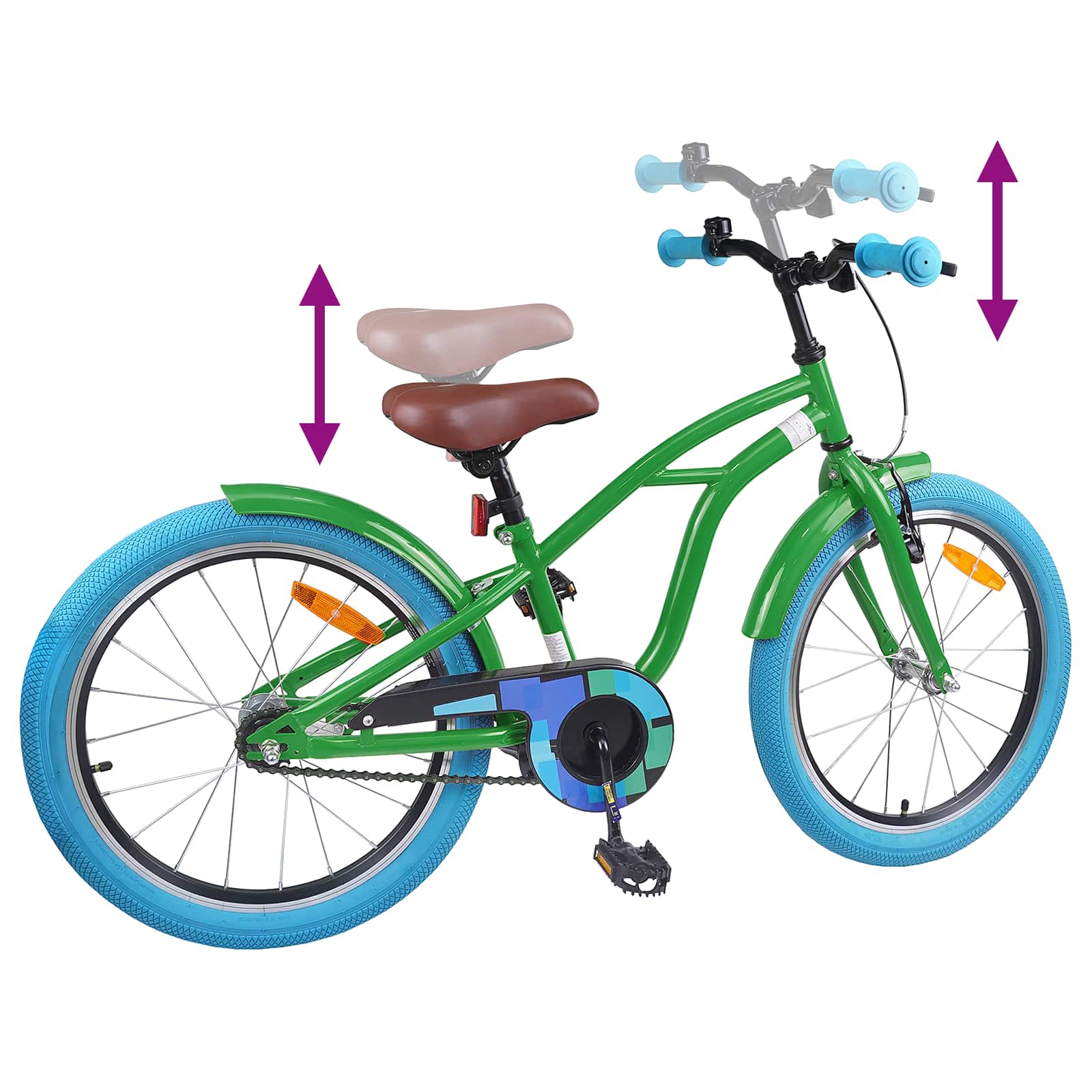 Kinderfahrrad 16 Zoll für 4-6 Jahre alt Schwarz